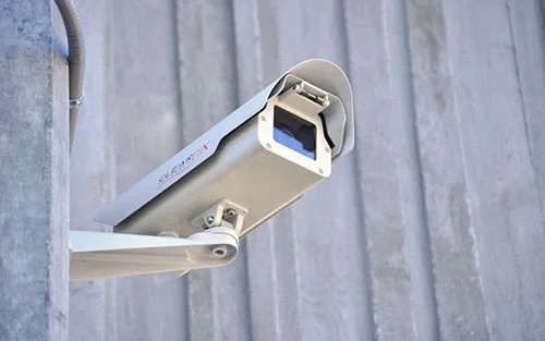 Cctv Camera Installed On A Business Building